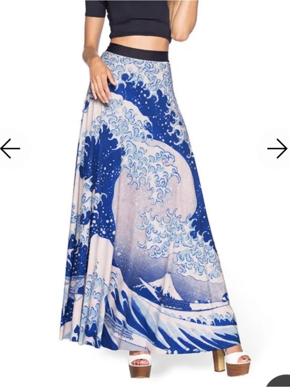Blackmilk Great Wave Maxi Skirt NWOT
